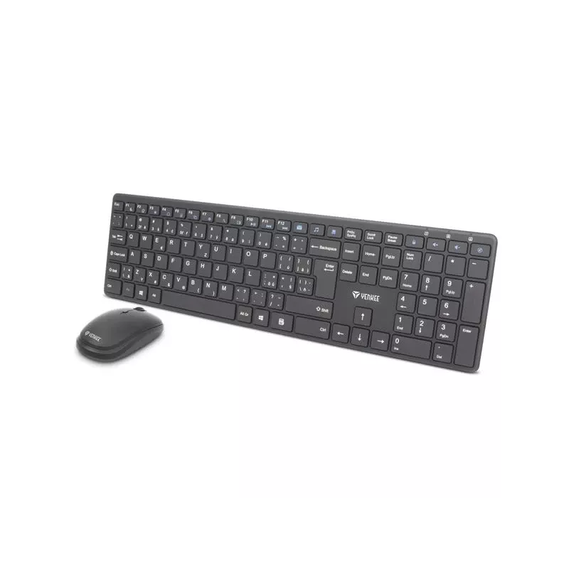 Draadloze toetsenbord-muis-set YENKEE YKB 2008CS — 2,4 GHz USB, compacte layout