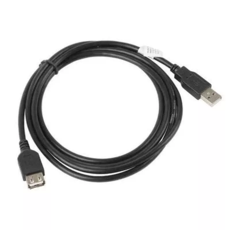 Lanberg CA-USBE-10CC-0050-BK USB-kabel 5 m USB 2.0 USB A zwart (CA-USBE-10CC-0050-BK)