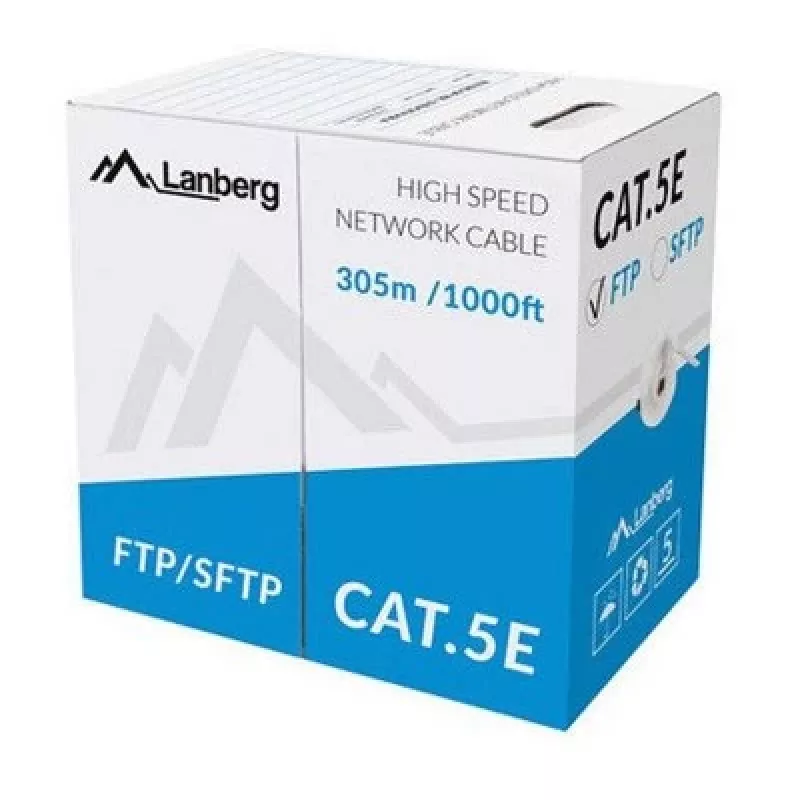 Netwerkkabel Lanberg LCS5-11CU-0305-S RJ45 Cat5e 305 m grijs