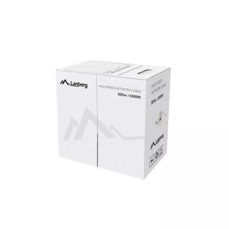 LANBERG netwerkkabel Cat5e U/UTP LCU5-12CU-0305-BK, 24 AWG koper, 305 m, zwart