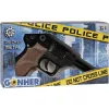 Metalen speelgoedpolitierevolver Gonher 8-schots, metalen constructie, model 258441