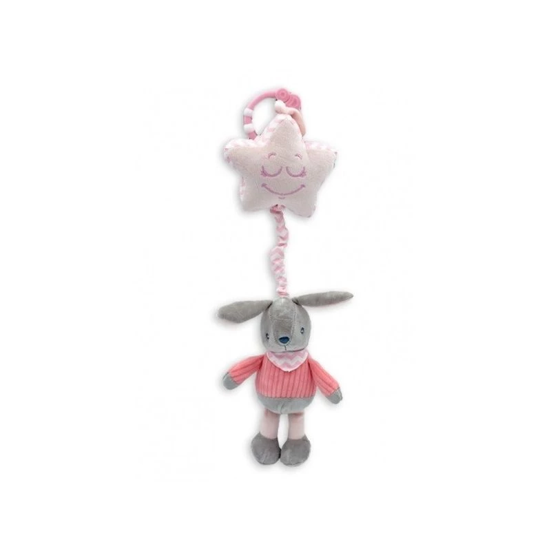 Pluchen speeldoos TULILO haas 38 cm model 9026 — muziekspeelgoed haas, 38 cm