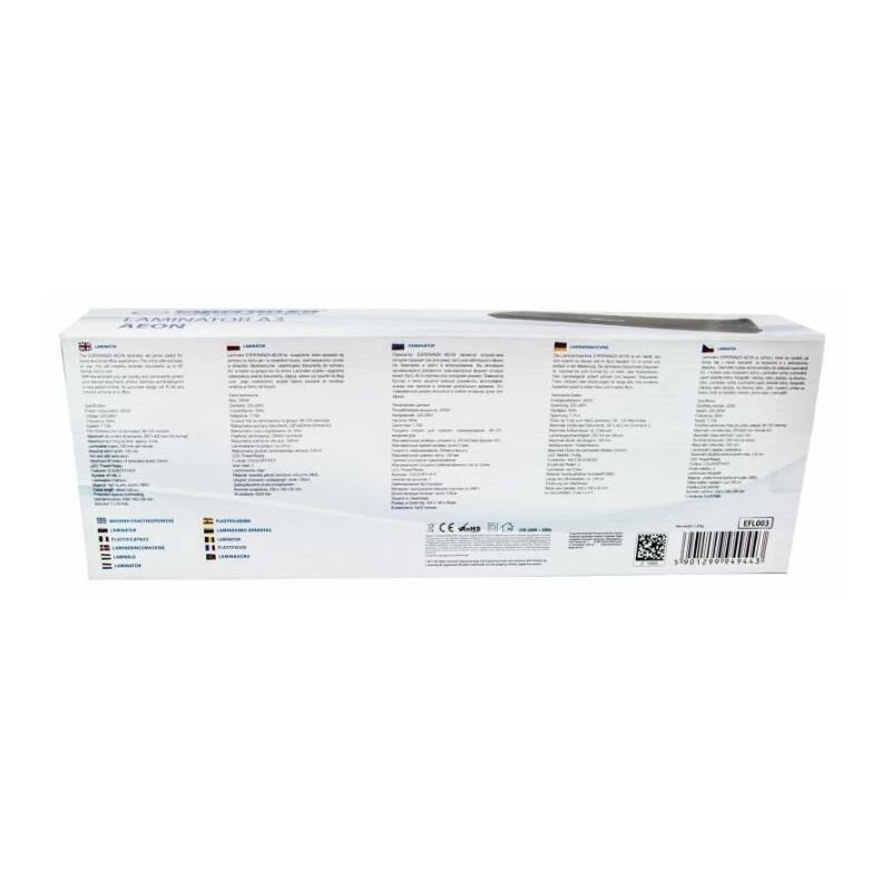 Esperanza EFL003 lamineerapparaat koud-/heetlamineerapparaat 250 mm/min zwart