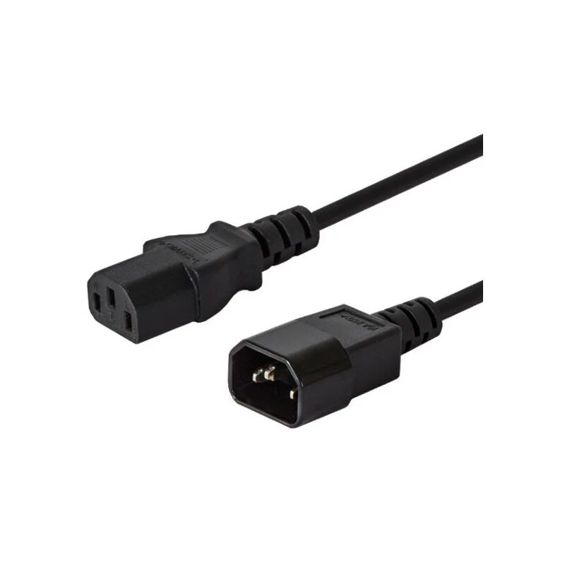 Kabel SAVIO CL-99 (C14 / IEC C14 / IEC 320 C14 M - C13 F; 1 2m; kleur zwart)