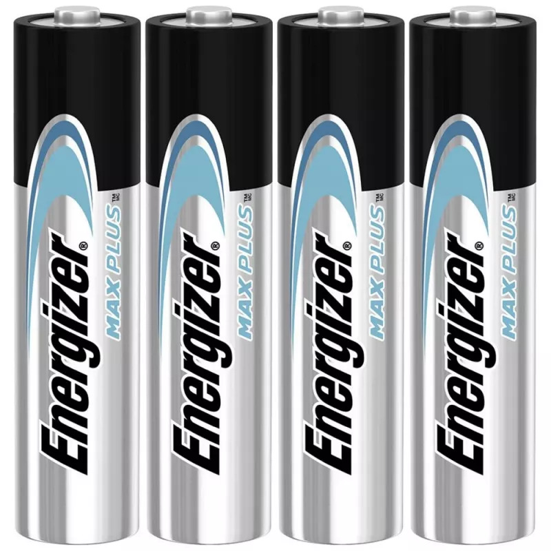 Wegwerpbatterij Energizer MAXPLUS AAA 4-pack, alkaline, 1,5 V, bedrijfstemperatuur -18–55 °C