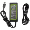 Voeding Green Cell AD38AP 65W voor Lenovo laptops, 20V 3,25A, 1,2 m kabel, zwart