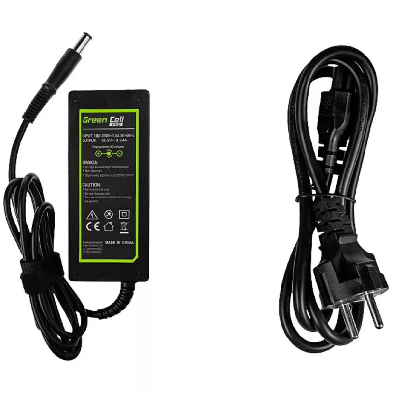 Green Cell AD07AP voeding AC-adapter voor Dell 19,5V 3,34A 65W / 7,4mm-5,0mm