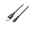 Kabel USB0-Micro USB 2m siliconen zwart Quick Charge