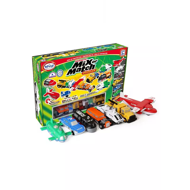 Voertuigset Popular Playthings Magnetic Mix or Match