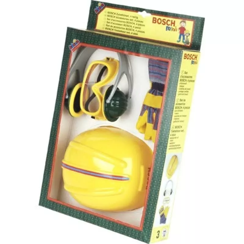 Theo Klein Bosch accessoireset B 4-delig met helm en handschoenen voor kinderen vanaf 3 jaar