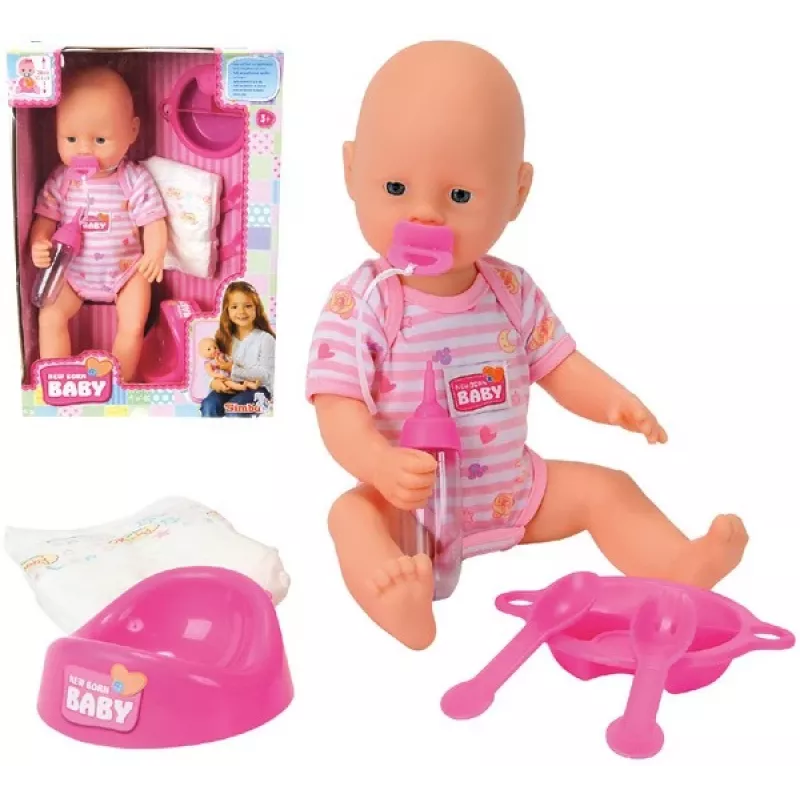 Babypop SIMBA New Baby Born Bobas 105032533 – rubberen lichaam, pasgeborene formaat