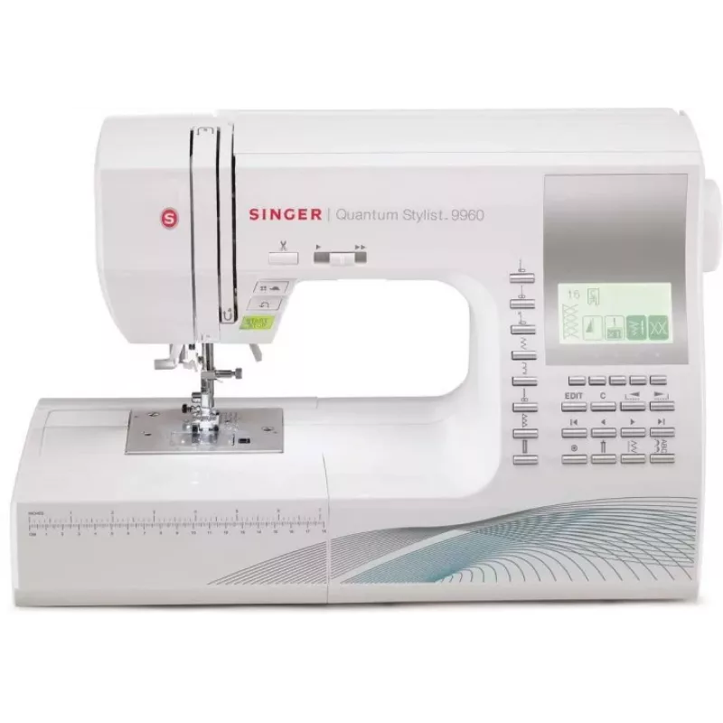 Naaaimachine SINGER Quantum Stylist 9960 — 600 stiksteken, 13 automatische knoopsgatenprogramma's, vrijarm systeem