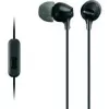 Sony MDR-EX15AP, bedraad, 8 - 22000 Hz, gesprekken/muziek, 3 g, headset, zwart