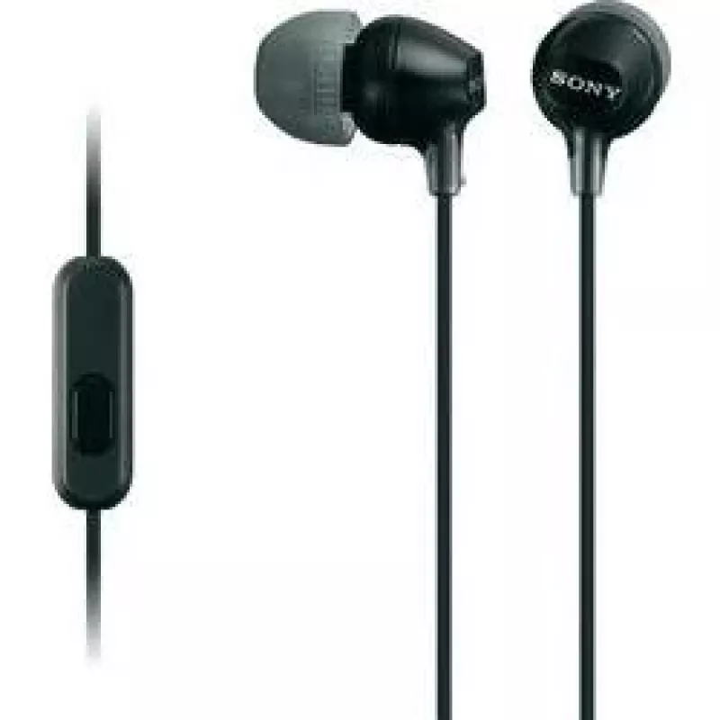 Sony MDR-EX15AP, bedraad, 8 - 22000 Hz, gesprekken/muziek, 3 g, headset, zwart