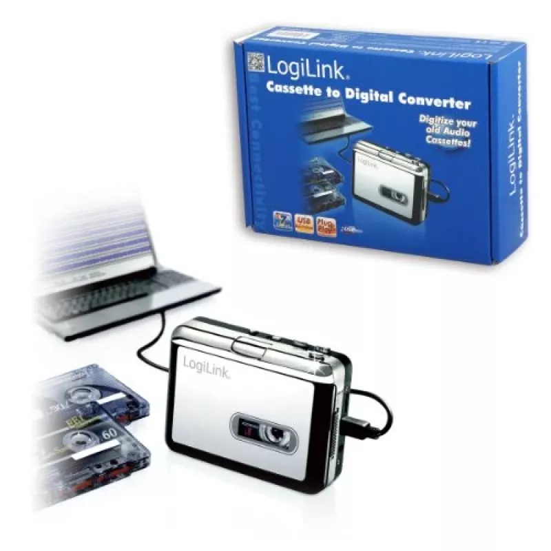 LogiLink® UA0156 cassettedigitaliseerder met USB-aansluiting