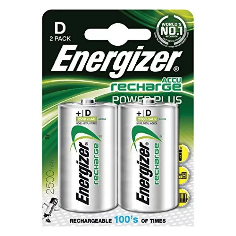 Energizer NiMH accu D-cellen 2500mAh - 2-pack