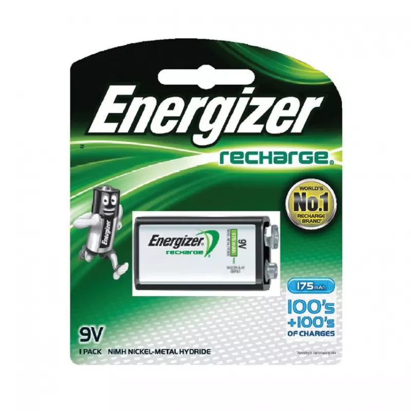Energizer NiMH oplaadbare 9V PP3 batterij 175mAh enkelpack