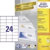 Avery multifunctionele etiketten laser kopieerapparaat inkjet 24 per vel 70x36mm