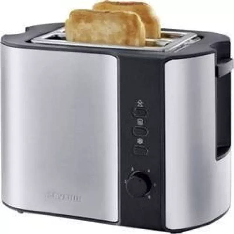 Severin 2589 2 sneetjes 800 W zwart, roestvrij staal