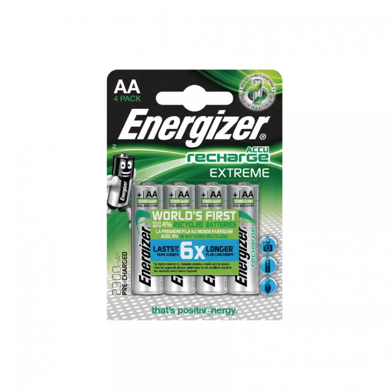 Energizer ACCU Recharge Extreme NiMH AA accu's 2300mAh 4-pack