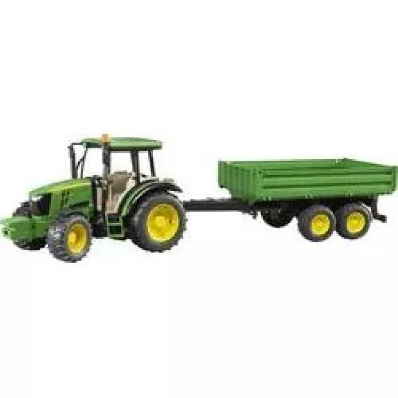 Tractormodel BRUDER John Deere 5115 M met kiepwagen