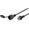 Wentronic Goobay netsnoer 5 m, zwart - randaardecontactdoos (type F, CEE 7/4) > type F (type F, CEE 7/4) (71472)