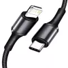 Baseus High Density gevlochten kabel Type-C naar Lightning, PD, 20W, 1m (zwart)