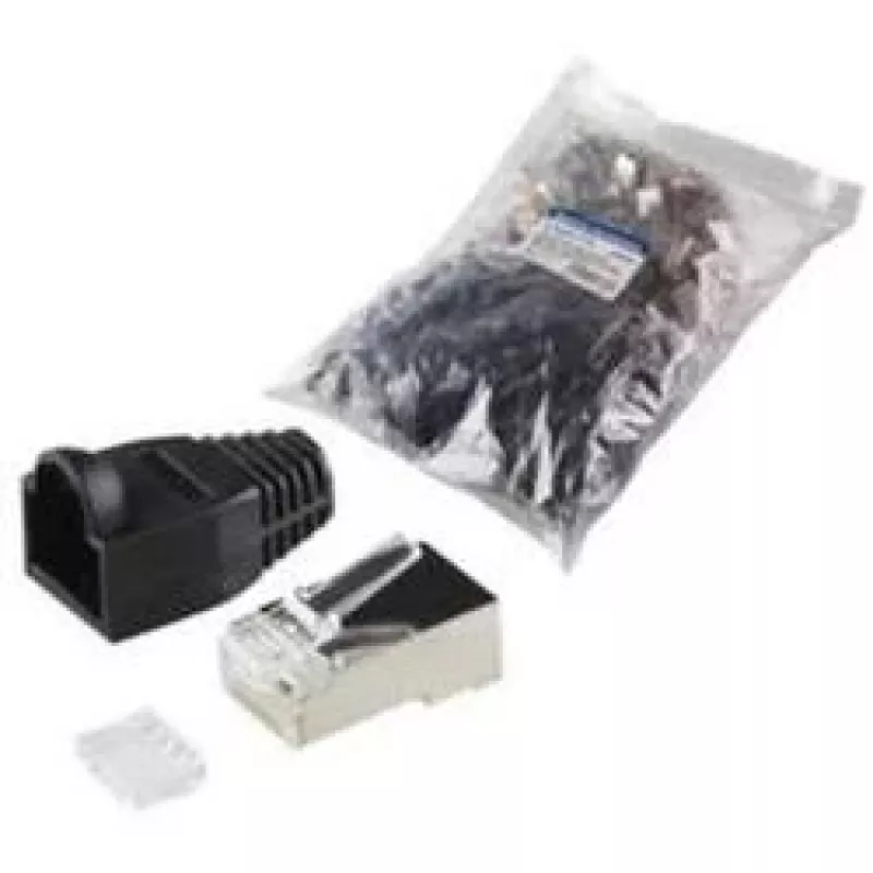 Draadverbinder RJ45 LogiLink MP0022 zwart transparant