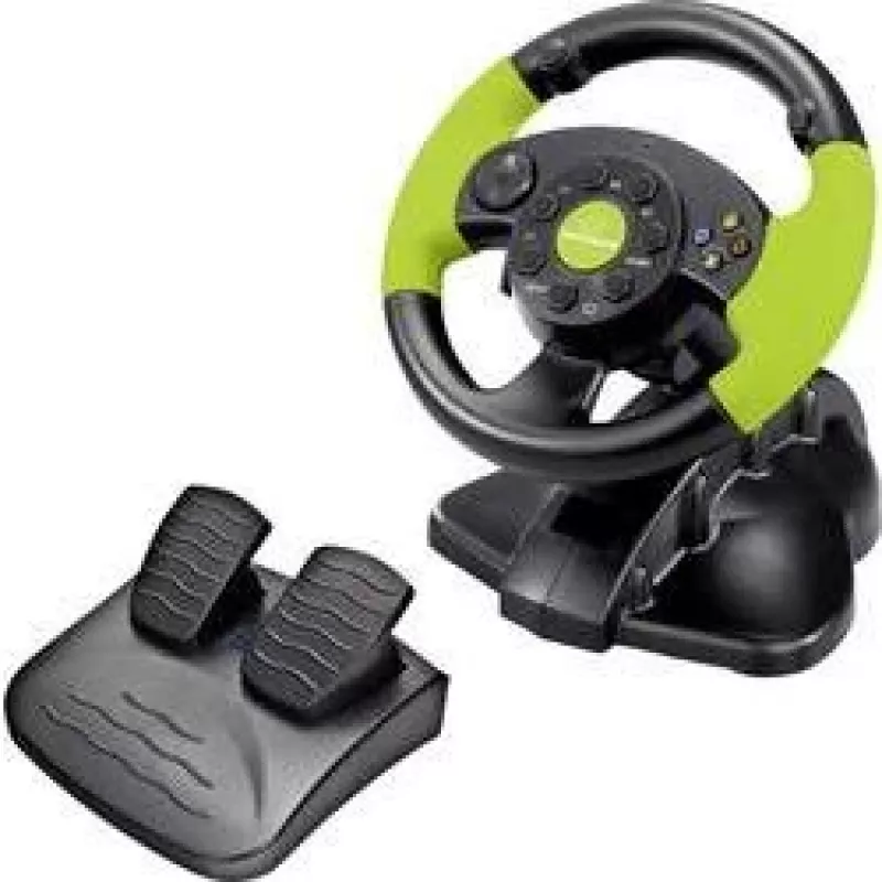 Esperanza EG104 High Octane stuur met pedalen, PC/PS3/Xbox 360, zwart/groen