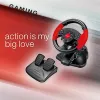 Stuurwiel ESPERANZA EG103 gaming-controller — pc/PS2/PS3, 13 toetsen, vibratie, versnellingssensor, zwart/rood