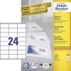 Universele etiketten 70x35mm inkjetlaserkopie A4 100 vel 2400 stuks wit