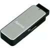 Hama 123900 USB 3.0-kaartlezer SD/microSD, aluminium, zwart/zilver