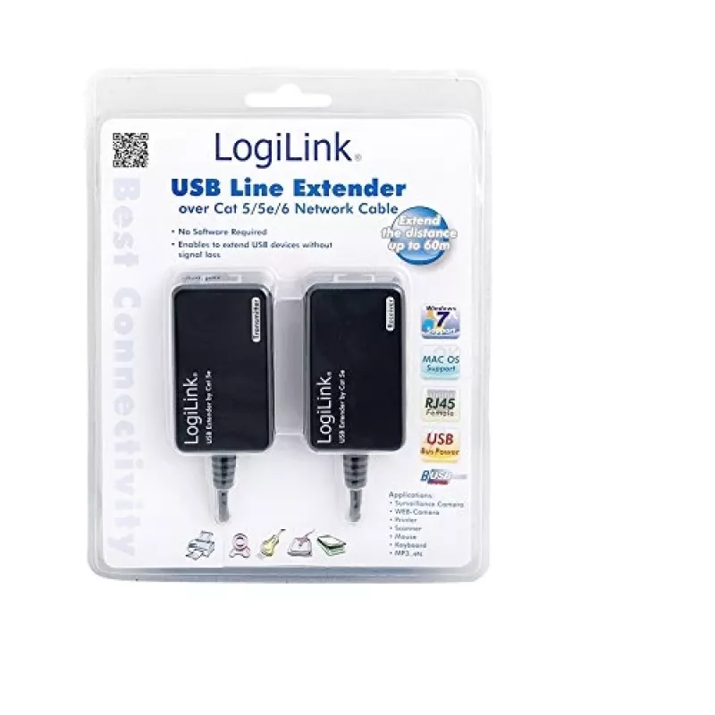 LogiLink® UA0021D line extender USB via CAT5/6 tot 60 m