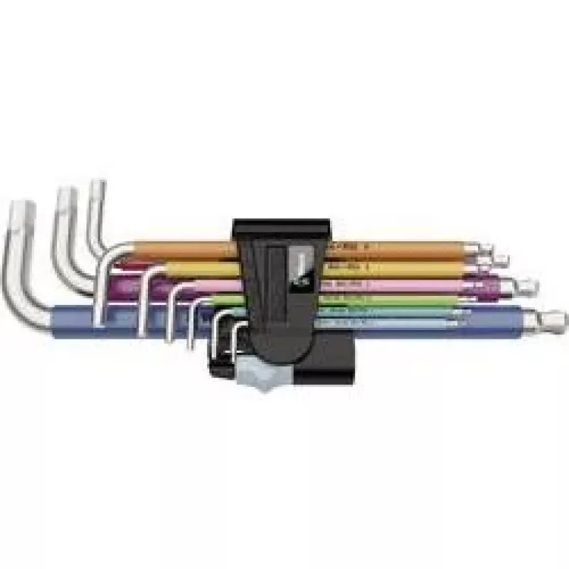 Wera 05022669001 zeskantsleutel L-vormig metrisch 9 st.
