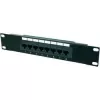Patchpanel 10 8 poorten, Cat5e, U/UTP, 1U, zwart (compleet)