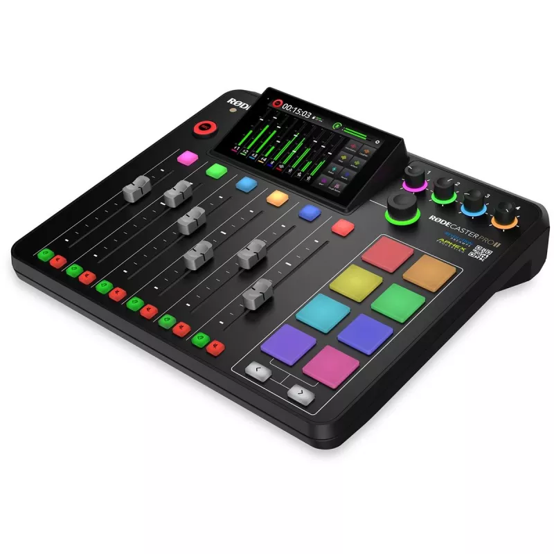 RØDE RØDECaster Pro II podcastproductiestudio, XLR, jack, USB-C, zwart