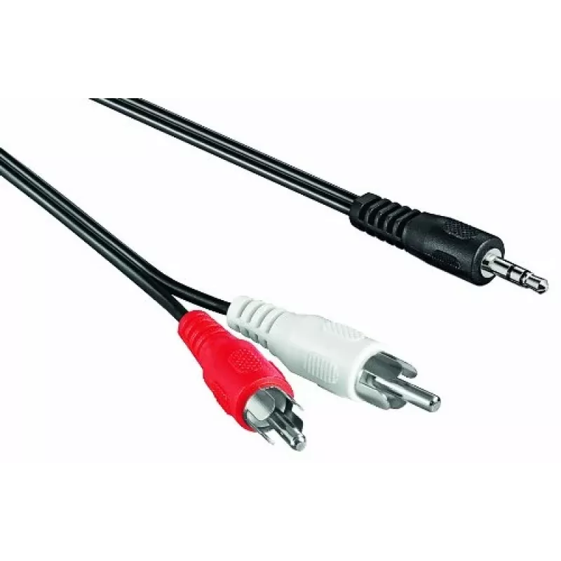 Audiokabel 3,5mm > stereo-cinch (zwart, 1,5 meter)