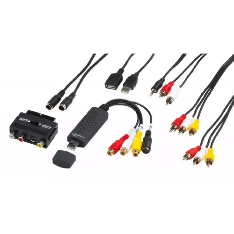 Gembird UVG-002 audio/video-grabber (composite video/stereo RCA/SCART-S-video, USB 3.0)