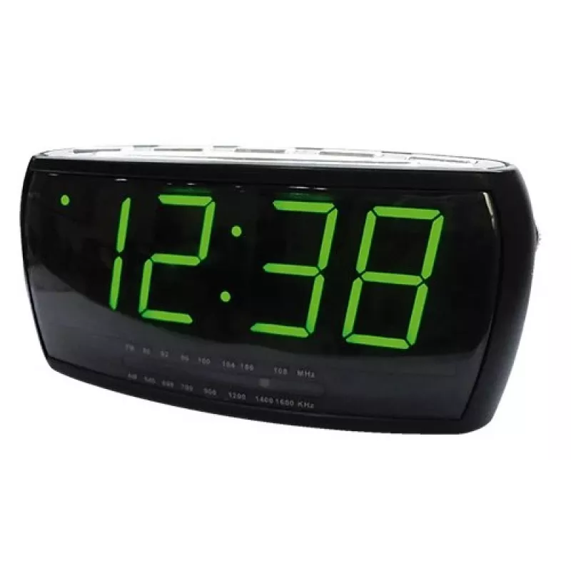 Wekkerradio Adler AD 1121 — wekkerradio, FM/AM-tuner, LED-display, batterijback-up, zwart