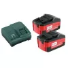 Metabo 685050000 Basic-Set, set met 2 accu's 4,0 Ah 18 V en lader
