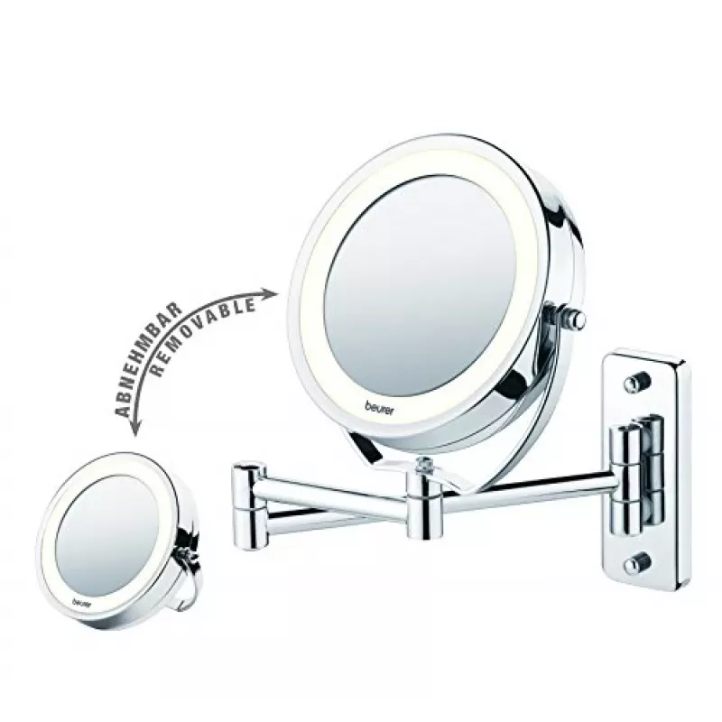 Verlichte cosmeticaspiegel Beurer BS59 diameter 11 cm zilver