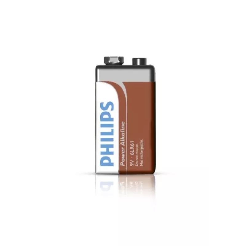 Wegwerpbatterij Philips Power Alkaline Battery 6LR61P1B/10