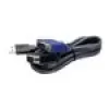 TRENDnet TK CU10 - toetsenbord-/video-/muis- (KVM-) kabel - USB Type A, 4-pin, HD-15 (M) - HD-15 (M) - 3,1m - zwart (TK-CU10)