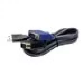 TRENDnet TK CU10 - toetsenbord-/video-/muis- (KVM-) kabel - USB Type A, 4-pin, HD-15 (M) - HD-15 (M) - 3,1m - zwart (TK-CU10)