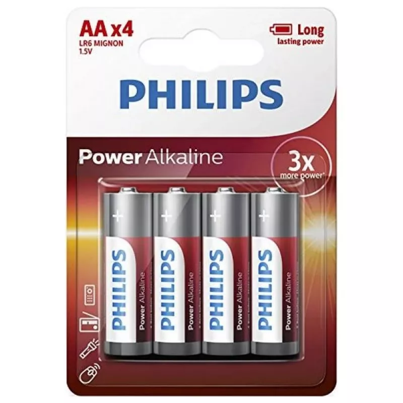 Wegwerpbatterij Philips Power Alkaline Battery LR6P4B/10
