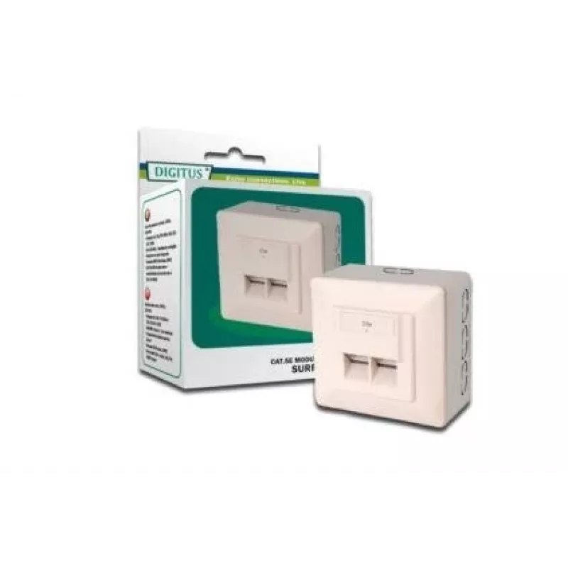 Digitus CAT 5e, klasse D, netwerkdoos, afgeschermd, opbouw