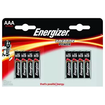 Alkaline AAA-batterijen Energizer E92 — 8-pack blisterverpakking