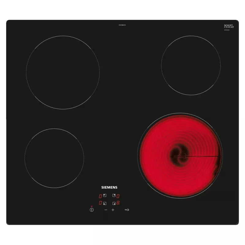 Siemens iQ100 ET61RBEA1E kookplaat zwart inbouw 60 cm 4 zones