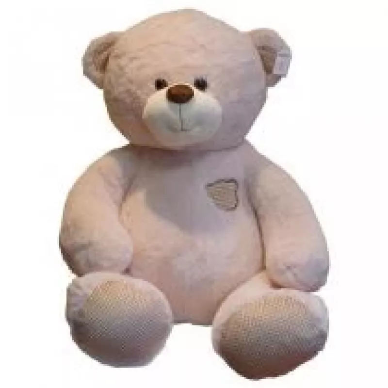 Pluche beer TULILO Oktawian 75 cm crème – knuffel, 75 cm hoog, crèmekleurig