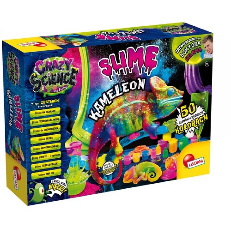 Liscianigiochi Science Kit Crazy Science Slime Chameleon 304-PL89246 – educatieve slijm-experimenteerset